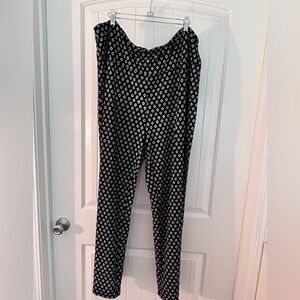 J.Jill Wearever Collection Black & White Full Leg Pants 3X